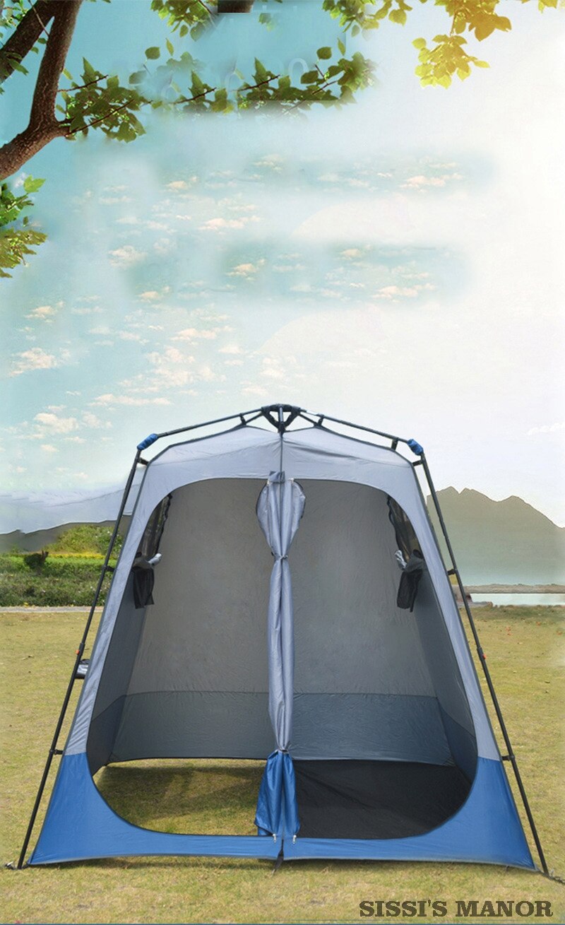 Cheap Goat Tents 2Rooms 2Persons Multipurpose Hydraulic Automatic Changing Tent Large Size Strong Shower Toilet Dressing Outdoor Movable WC   